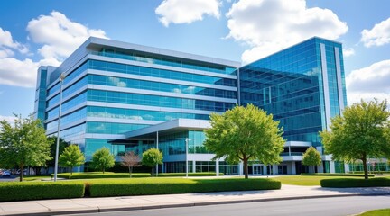 Modern Office Building Exterior, Corporate Architecture and Headquarters Design View