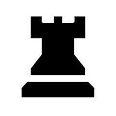 Chess rook icon vector illustration