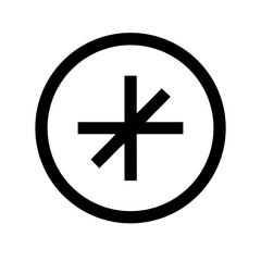 Cross circle icon vector illustration