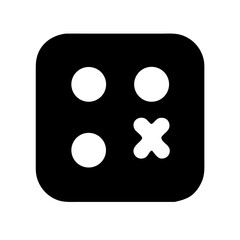 Dice six icon vector illustration