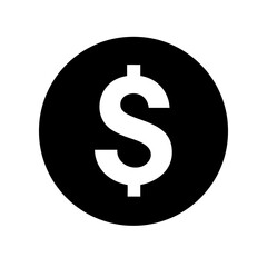 Dollar circle icon vector illustration