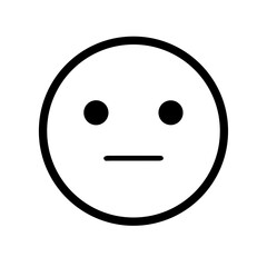 Emoji neutral icon vector illustration