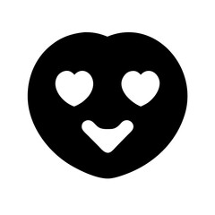 Emoji love icon vector illustration