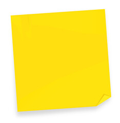 Yellow post-it sticky note isolated 