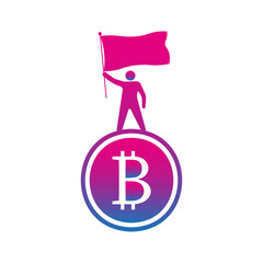 Flag Bitcoin Icon