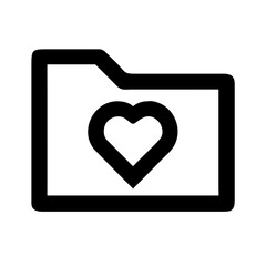 Folder heart icon vector illustration