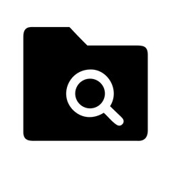 Folder search icon vector illustration