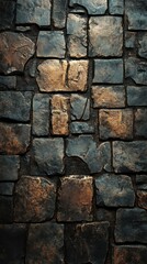 Fototapeta premium Stone Wall Texture Background with Natural Rock Pattern