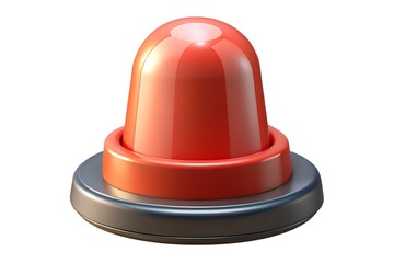 Fototapeta premium Close up of a red emergency warning light with a metallic base