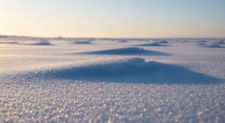 Snow Field Under Bright Sunlight