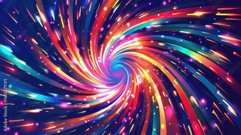 Canvas Prints a vibrant and mesmerizing display of light and stars against a dark backdrop