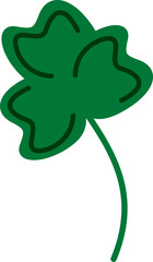 Hand-drawn Vector Clover Lucky Plant Leaf
