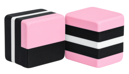 DualSided Cleaning Block Black and Pink Eraser isolated on transparent background