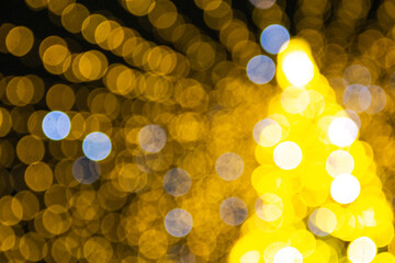 Abstract circular bokeh background of Christmaslight. Soft focus.