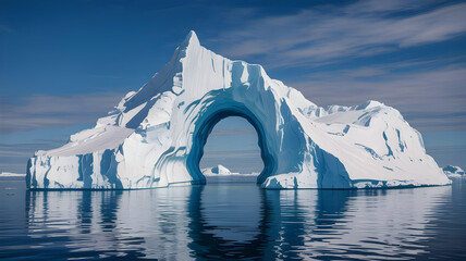 Iceberg arch antarctica landscape scenery arctic ocean glacier travel destination scenic beauty nature view