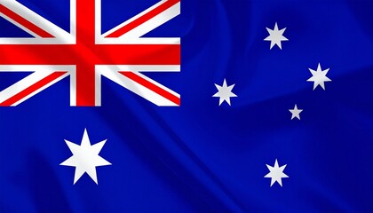 Fototapeta premium Australian flag with Union Jack, Commonwealth Star, and Southern Cross—symbolizing heritage, federation, and a celestial link to identity and southern skies.