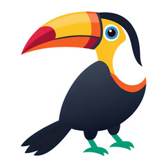 Naklejka premium toucan, vector illustration white background