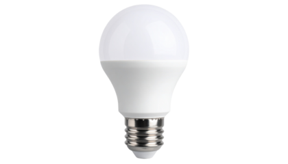 Led White Light Bulb Stock Photo isolated on transparent background