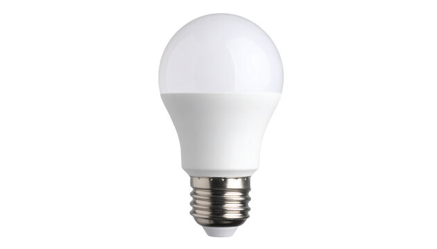 Led White Light Bulb Stock Photo isolated on transparent background