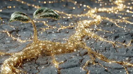 Germinating Plant Symbolizing the Future
