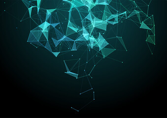 abstract background with a low poly plexus network design 2508
