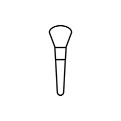 Minimalist Outline of a Makeup Brush Icon