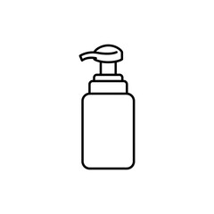Fototapeta premium Minimalist Line Icon of Face Cleanser Foam Pump