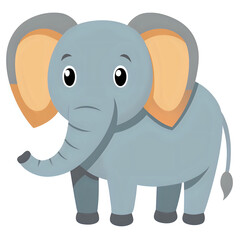 Naklejka premium elephant cartoon, illustration white background