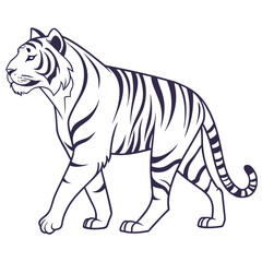 Obraz premium Cute striped zebra cartoon vector illustration of a wild safari animal