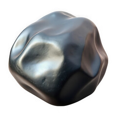 A sleek and futuristic metallic orb isolated against a smooth black background