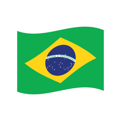 flag of Brazil emoji symbol sign icon vector illustration isolated flat flag banner 