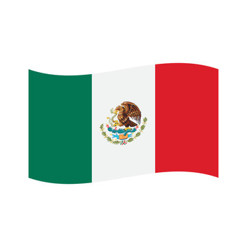 Flag of Mexico emoji symbol sign icon vector illustration isolated flat flag banner