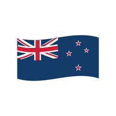 Flag of New Zealand emoji symbol sign icon vector illustration isolated flat flag banner