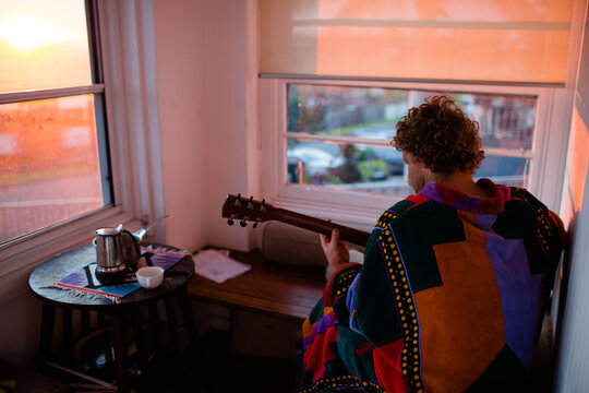 Morning coffee and guitar
