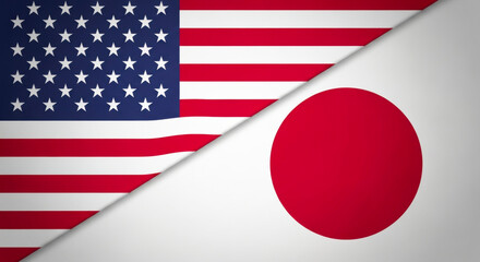 Usa japan flags american japanese relations international diplomacy cooperation partnership alliance trade deal