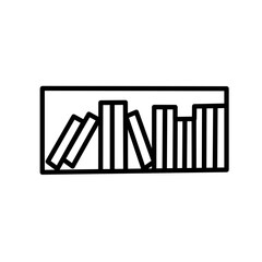 bookshelf doodle icon