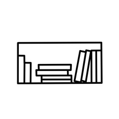 bookshelf doodle icon