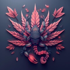 Scorpion-Inspired Logo Design for a Stylish Cannabis Brand