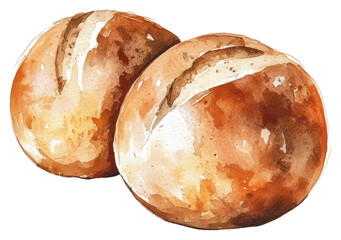 PNG Boules illustration watercolor bakery.