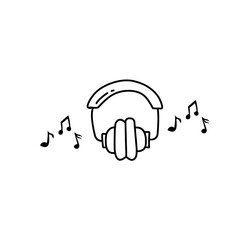 doodle music headphone