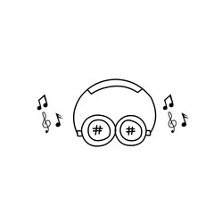 doodle music headphone