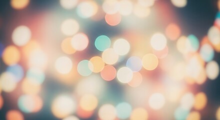 Obraz premium Abstract bokeh background with soft and colorful lights creating a festive atmosphere ideal for