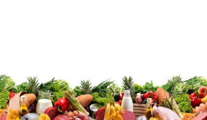Food on a white background isolated