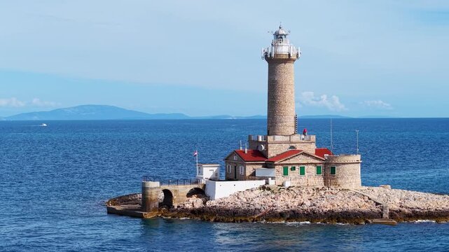Lighthouse Porer, near kape Kamenjak, Istria, Croatia 
