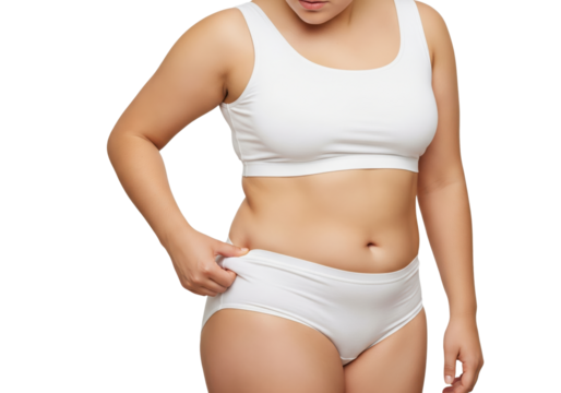 Woman Pinching Her Body Fat, isolated on a transparent background

 - Powered by Adobe