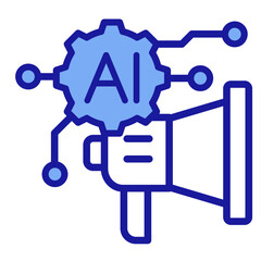 Fototapeta premium Ai In Marketing Icon Element For Design 