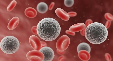 Red blood cells and white blood cells leukocytes erythrocytes