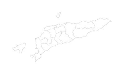 Timor Leste Outline Map – High Resolution Template
