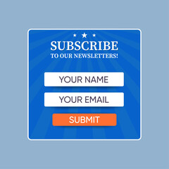 Email Subscription Form Subscribe to Newsletter Web Pop-Up Design