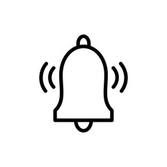 Bell icon symbol for apps and websites. Notification sign and symbol for web site design